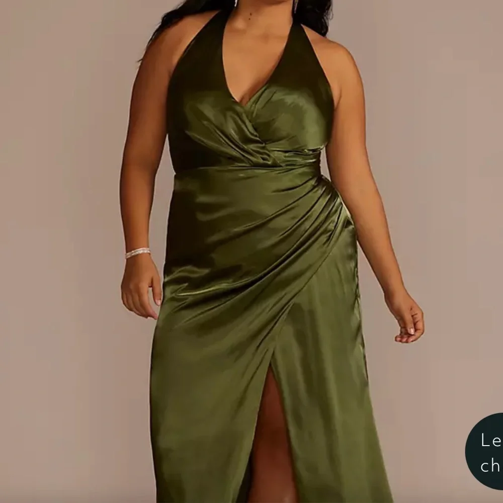 David’s Bridal Galina Signature Black Charmeuse Halter Dress - 22 - Picture 12 of 14